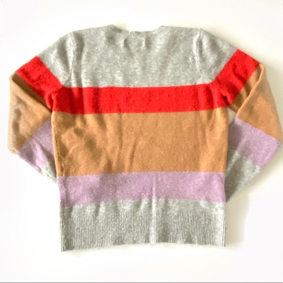 SOLD LOFT Striped Crew Neck Sweater Size Medium - Picture 2 of 5
